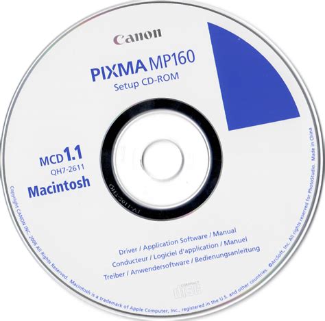 canon pixma mp driver cd mcd macintosh