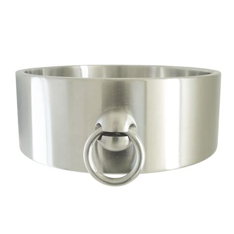 high quality heavy duty stainless steel locking slave collar fetish