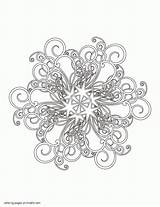 Schneeflocke Snowflakes Ausmalen sketch template