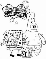 Spongebob Patrick Squarepants Gary Mewarnai Snail sketch template