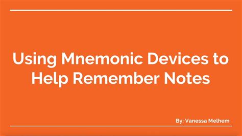 mnemonic devices   remember notes youtube