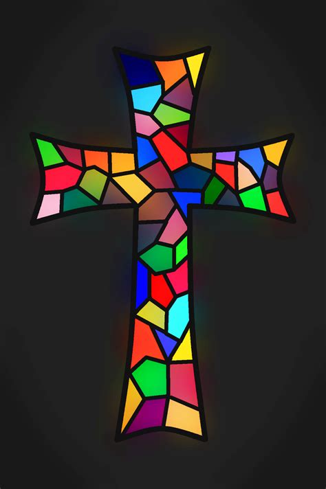 stained glass cross  rachel  deviantart