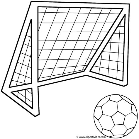 soccer ball  soccer net coloring page fathers day
