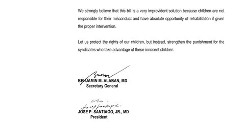 position paper   philippine medical association   lowering