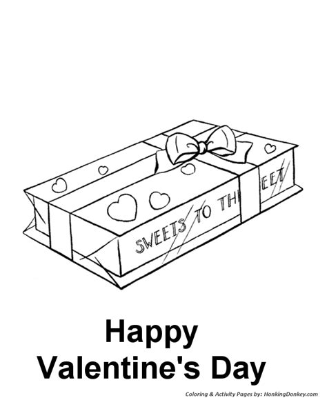 kids valentines day coloring pages box  valentine chocolate