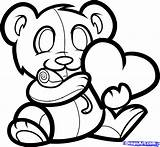 Bear Teddy Drawing Drawings Draw Cute Heart Holding Boyfriend Evil Step Valentines Girlfriend Valentine Line Clipart Bears Things Cool Girl sketch template