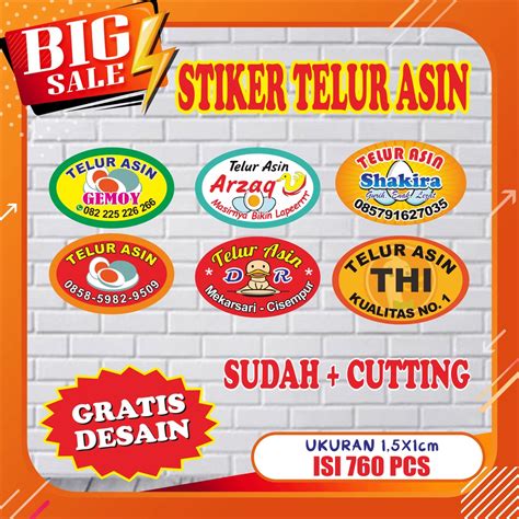 Jual Stiker Label Telur Asin Isi 760 Pcs Termurah Shopee Indonesia