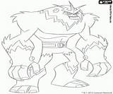 Ben Omniverse Coloring Pages Shocksquatch Xn Sheets sketch template