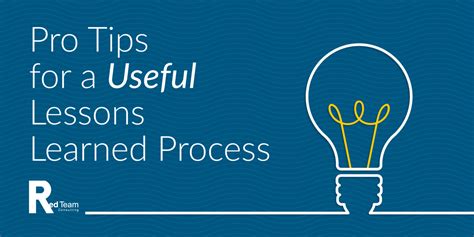 pro tips    lessons learned process red team consulting