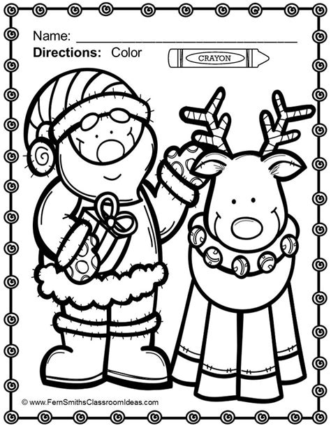 christmas coloring pages  preschoolers  fieltros patiki