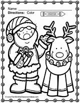 Coloring Christmas Pages Color Reindeer Preschool Santa Fun Sheets Printable Preschoolers Holiday Rocks Off Activities Kids Print Colors Printables Choose sketch template