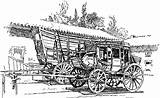 Stagecoach Prairie Schooner Clipart Coach Pages Stage Coloring Large Old Etc Template Usf Edu Tiff Resolution sketch template