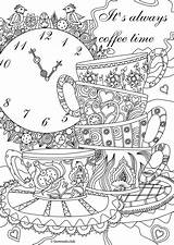 Coloring Pages Adult Coffee Books Adults Therapy Sheets Printable Book Color Favoreads Always Inspirational Colouring Kids Tea Messages Prints Detailed sketch template