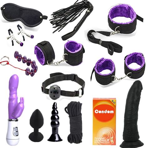 women vibrator bondage restraints kit set adult sex games