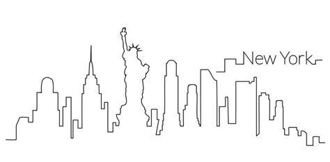 nyc skyline outline