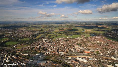 aeroengland panoramic wide angle aerial photograph  carlisle cumbria england uk