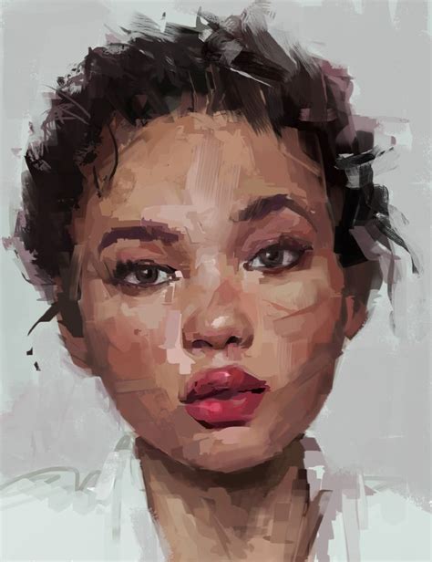 digital painting   womans face