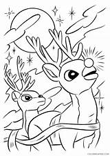 Coloring Pages Reindeer Coloring4free Christmas Nosed Rudolph Red Eve Related Posts sketch template
