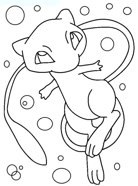 mew pokemon coloring pages coloring home