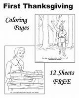 Thanksgiving First Coloring Pages Story Printable Kids History Book Choose Board sketch template