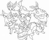 Coloring Pokemon Pages Eevee sketch template