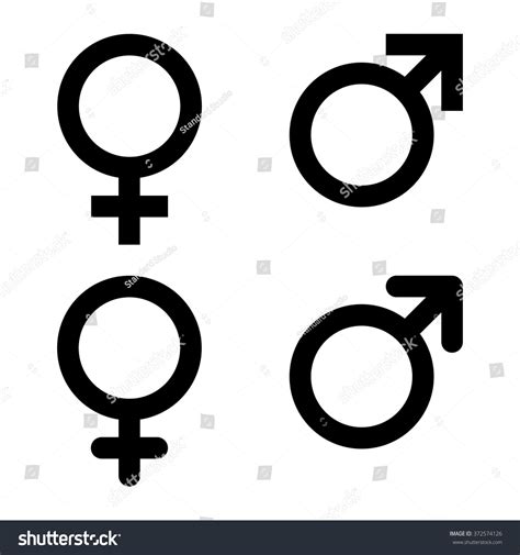 male female symbol set vector illustration stock vector 372574126 shutterstock
