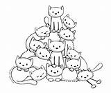 Cat Cats Coloring Doodle Drawing Coloriage Pages Chat Pile Crazy Colouring Embroidery Lady Cute Animaux Dessin Doodles Disegni Colorare Da sketch template