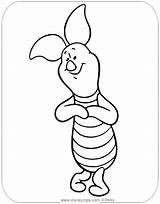 Piglet Coloring Pages Disney Cute Disneyclips sketch template
