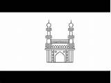 Drawing Pencil Minar Char Step Draw sketch template