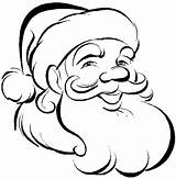 Santa Claus Face Coloring Clipart Pages Printable Outline Christmas Template Clip Cliparts Print Drawing Clause Silhouette Colouring Sheets Color Library sketch template