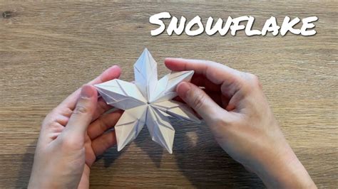 How To Make A Paper Snowflake 3d Origami Snowflake Youtube