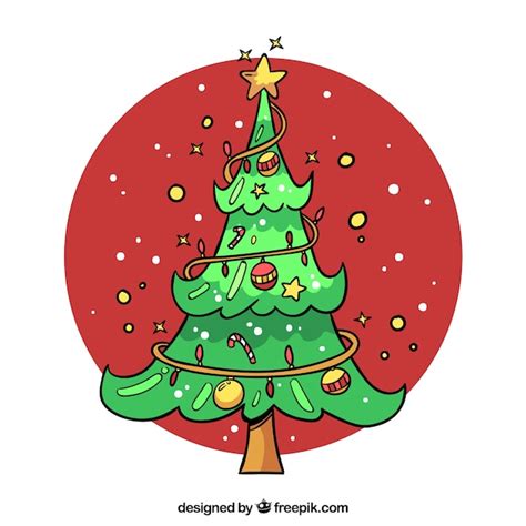 Árvore De Natal Decorativa Vetor Grátis