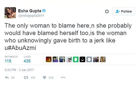 abu azmi s son farhan slutshames esha gupta goes on misogynist rant indiatoday