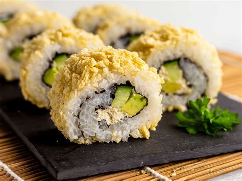 crunchy california rolls sushi  tofu foodaciously