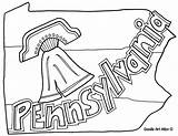 Pennsylvania Coloring Designlooter Alley Doodle sketch template