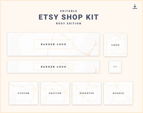 etsy banner cover photo etsys branding kit marble shop etsy australia