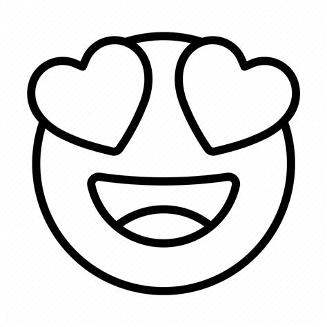 emoji heart eyes  love smileys icon   iconfinder