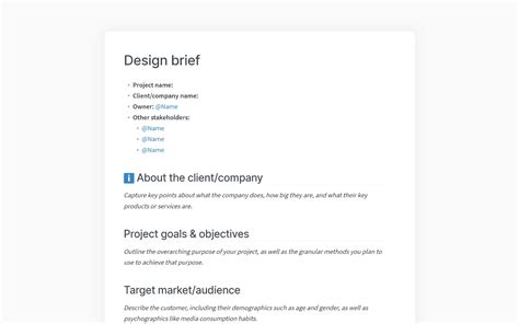 design project  template