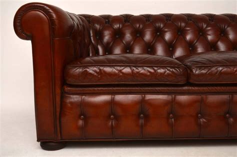 Antique Leather 3 Seater Chesterfield Sofa Marylebone Antiques