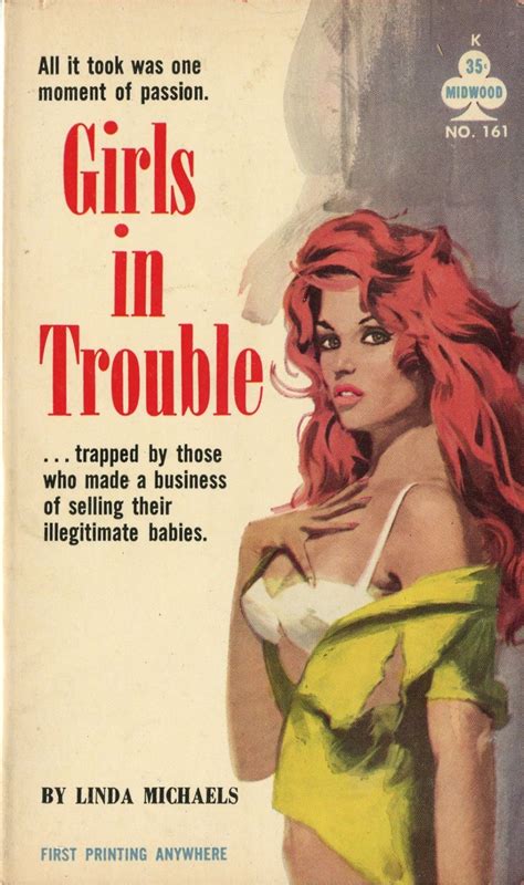 vintage sleaze pb paperback girls  trouble midwood  gga