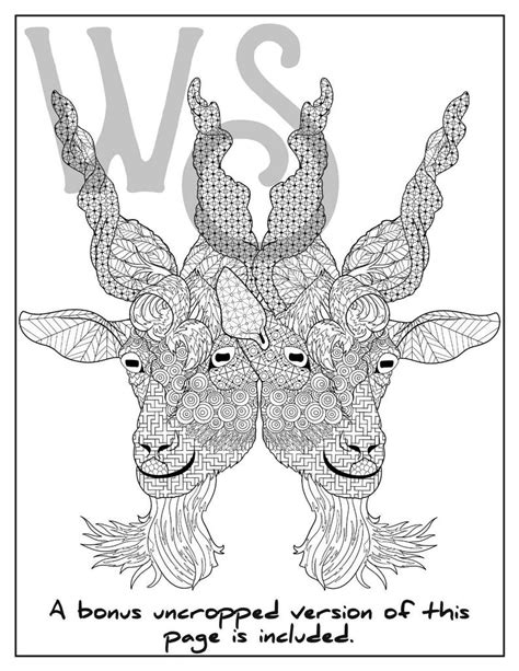 goat face coloring page  pack etsy