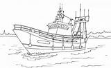 Bateau Peche Pêche Navire Eau Colorier Destiné Greatestcoloringbook Coloriages sketch template