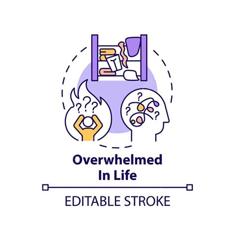overwhelmed  life concept icon tidying overwhelmed complex vector tidying overwhelmed