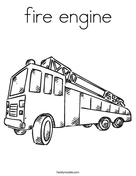 fire engine coloring page twisty noodle