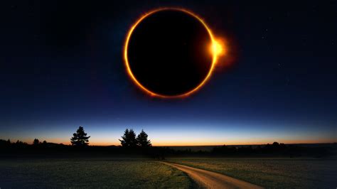wallpaper fantasy solar eclipse