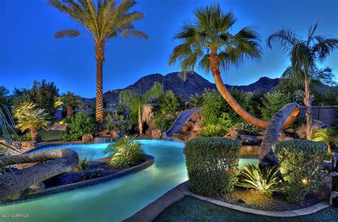 million paradise valley az mansion  resort style backyard homes   rich