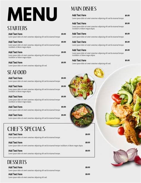 restaurant menu template cafe menu design food menu design food menu