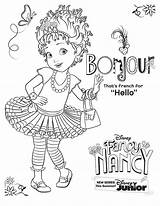 Nancy Fancy Coloring Pages Disney Junior Party Printable Kidspartyworks Sheet Bonjour Printables Cartoon Girls sketch template