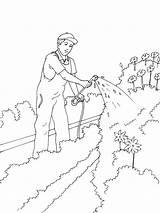 Jardinier Jardiniers Coloriages Metiers Télécharge Imprime Partage sketch template