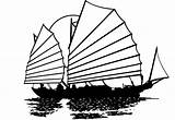Junk Chinese Boat Clipart Water Illustration Cliparts Stock Transparent Background Sail Style Clipground sketch template